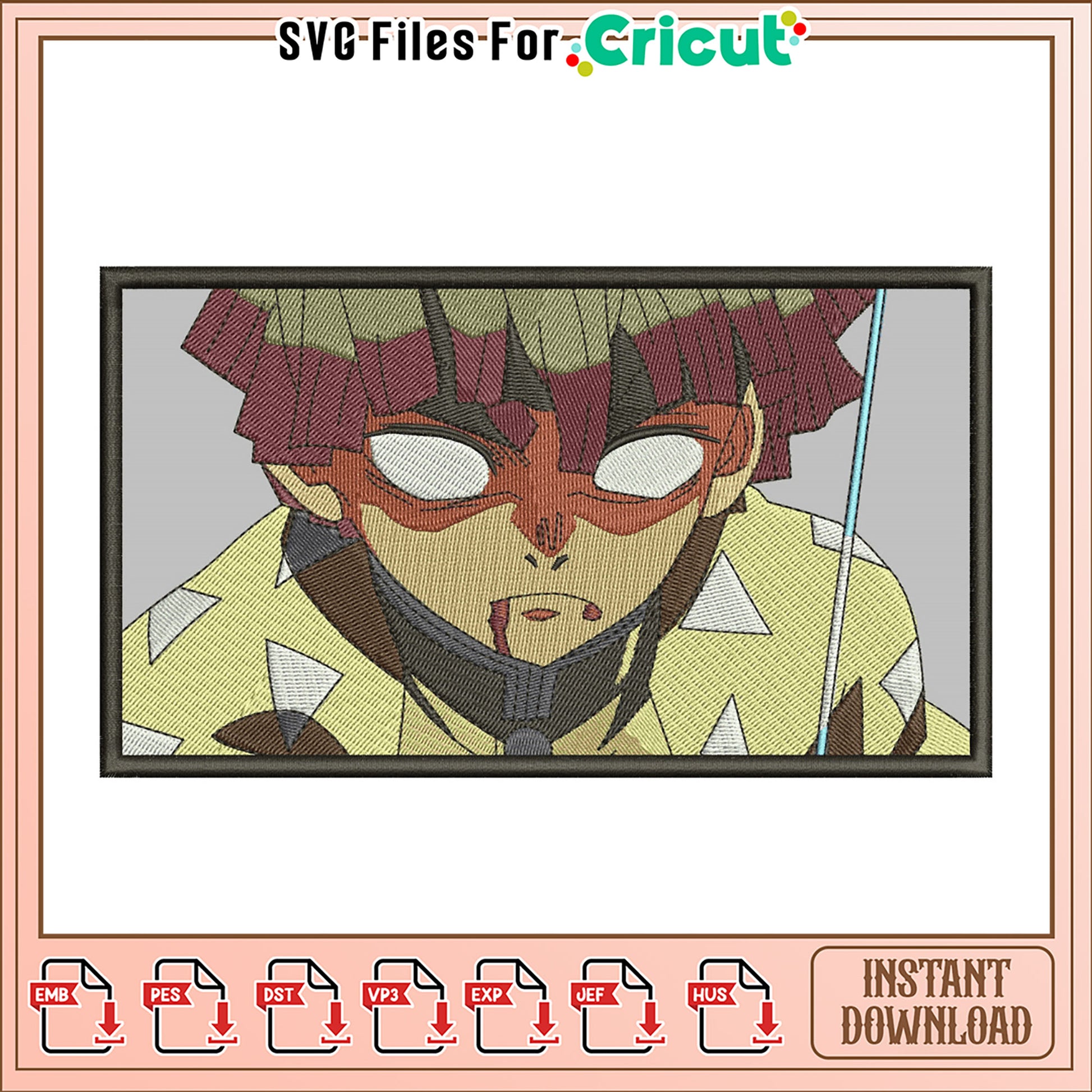 Embroidery Design Unique Anime Character Instant Download