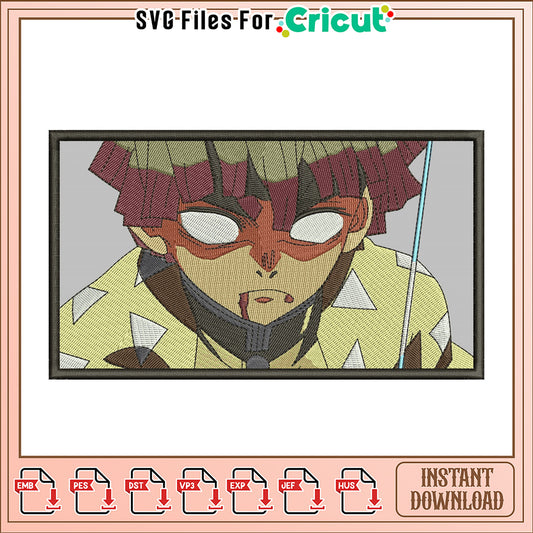 Embroidery Design Unique Anime Character Instant Download