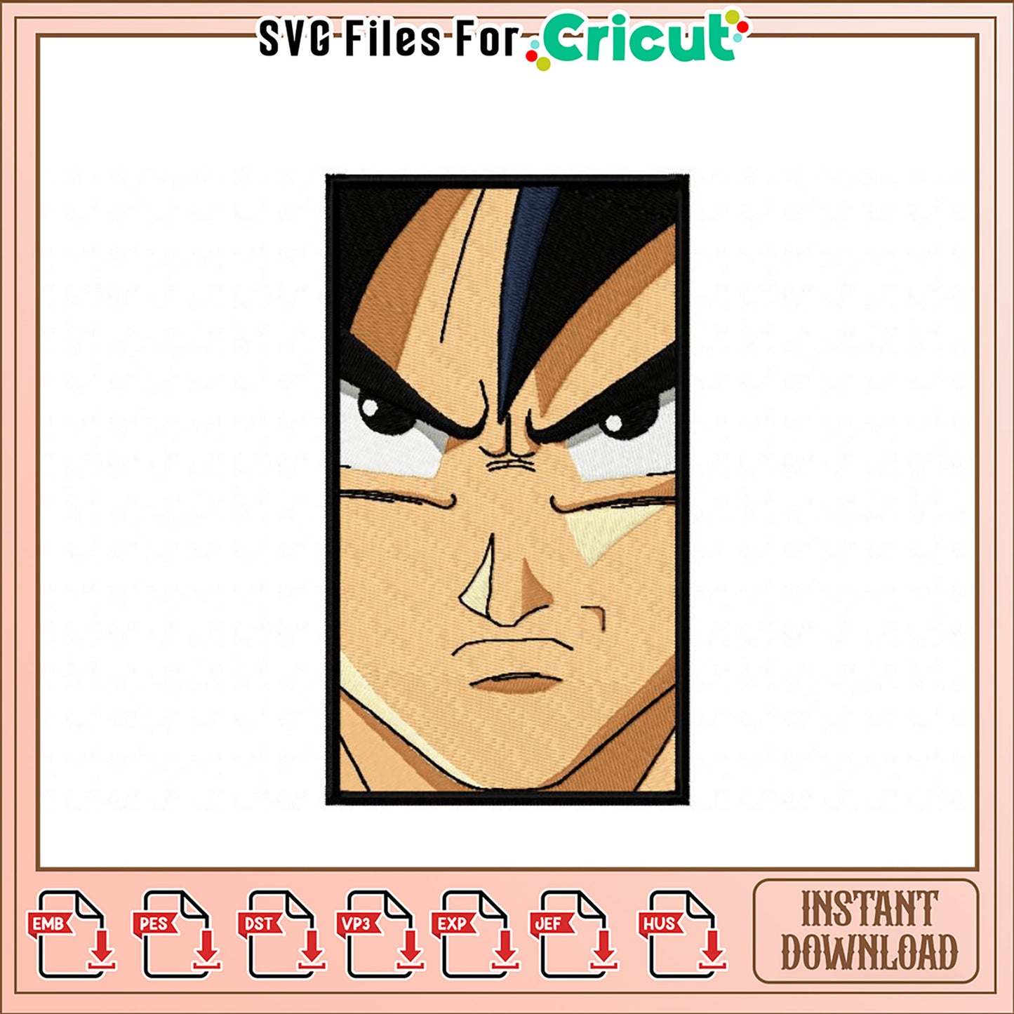 Embroidery Design for Anime Character Instant Download