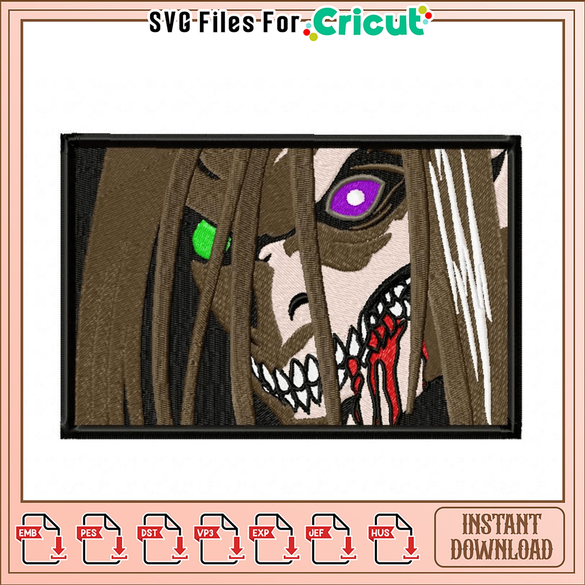 Embroidery Design for Unique Horror Character Art