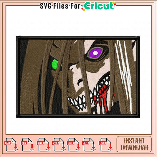 Embroidery Design for Unique Horror Character Art