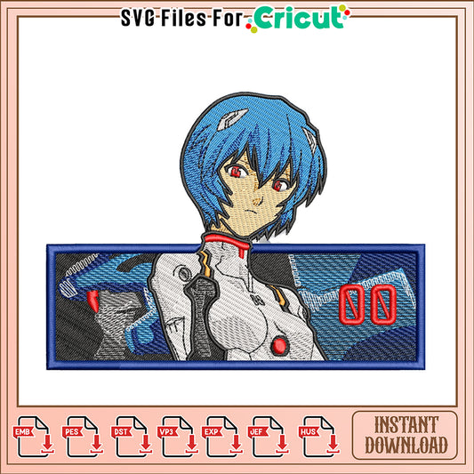 Embroidery Design of Anime Character for Craft Projects