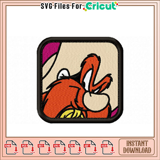 Embroidery Design of Cartoon Character Instant Download
