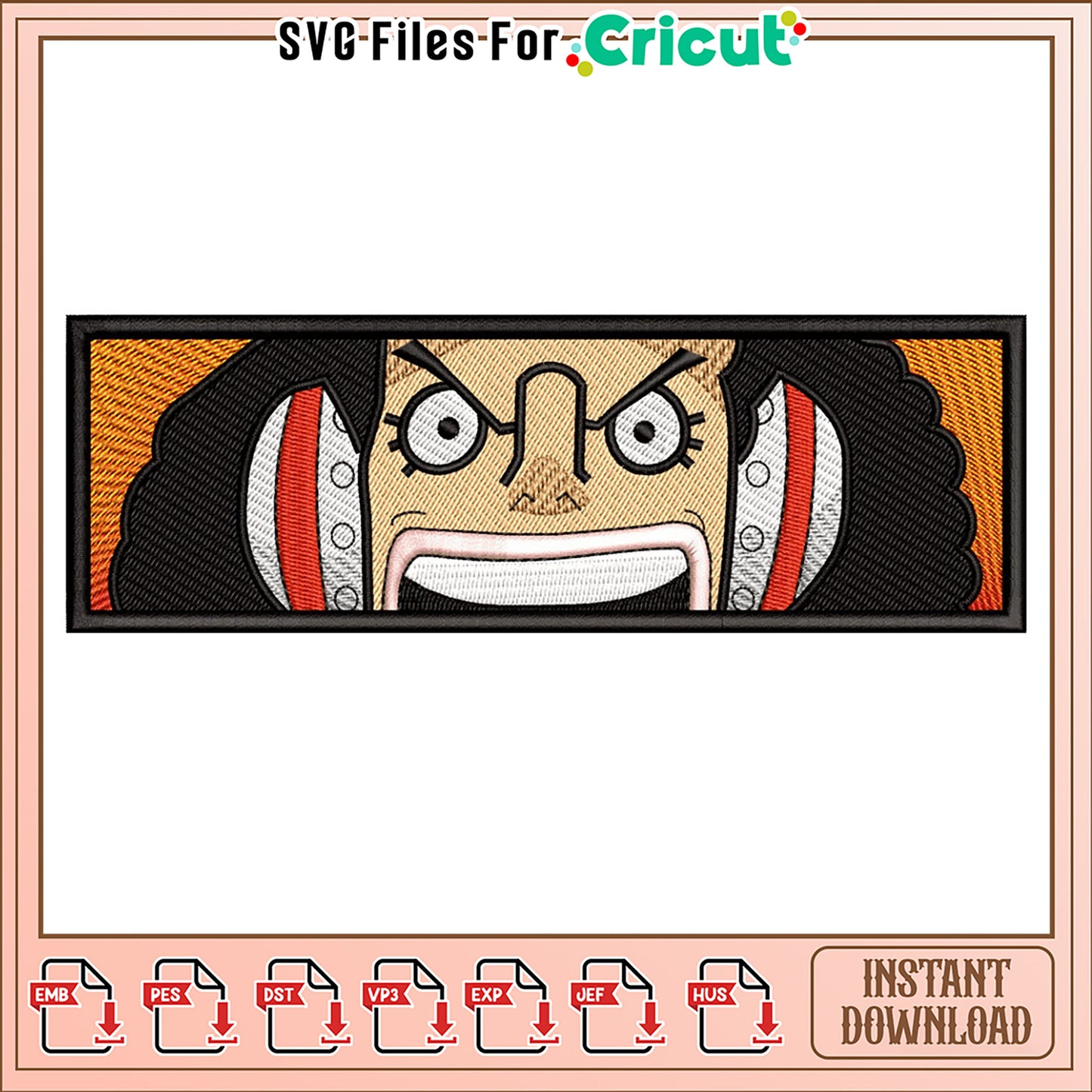 Embroidery Design of Cartoon Character for Instant Download