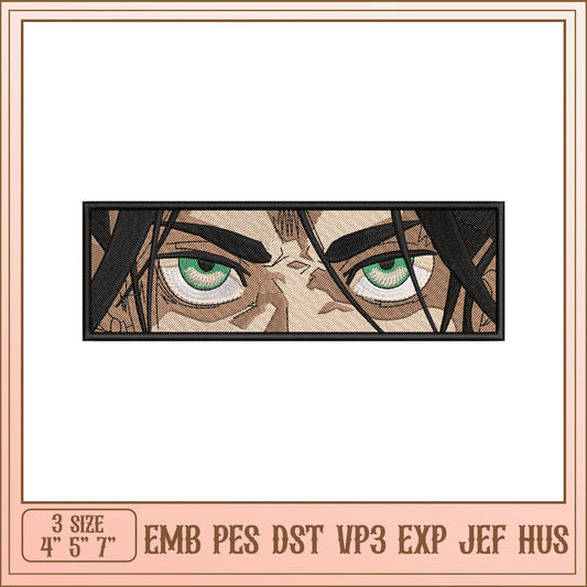 Embroidery Design of Intense Eyes in Multiple Formats Available