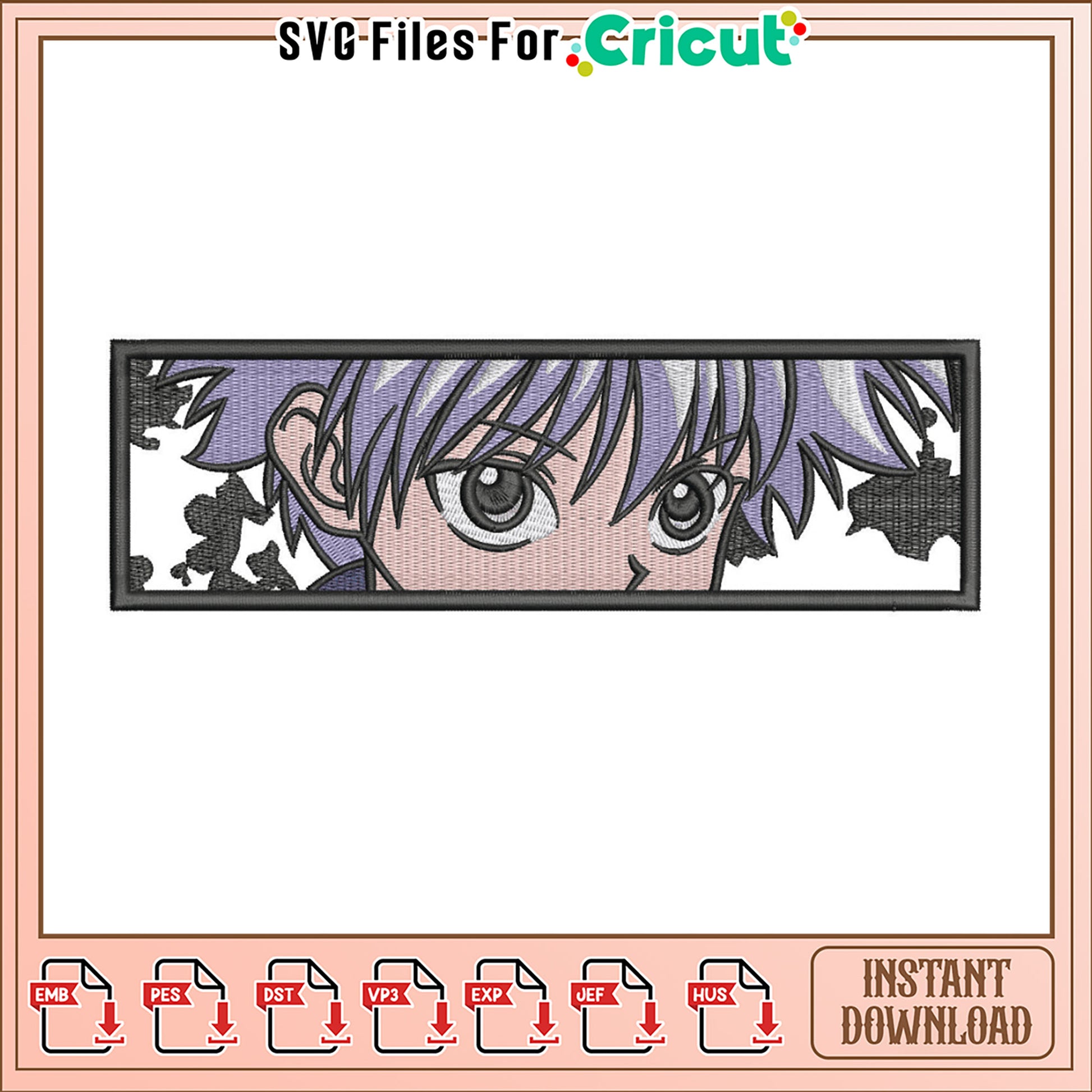 Embroidery Design of Unique Character Portrait 40x10cm