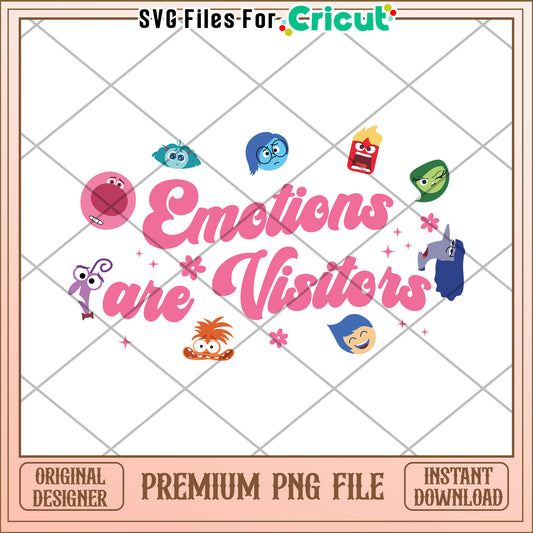 Emotions are visitors png, insdie out png, inside out characters png