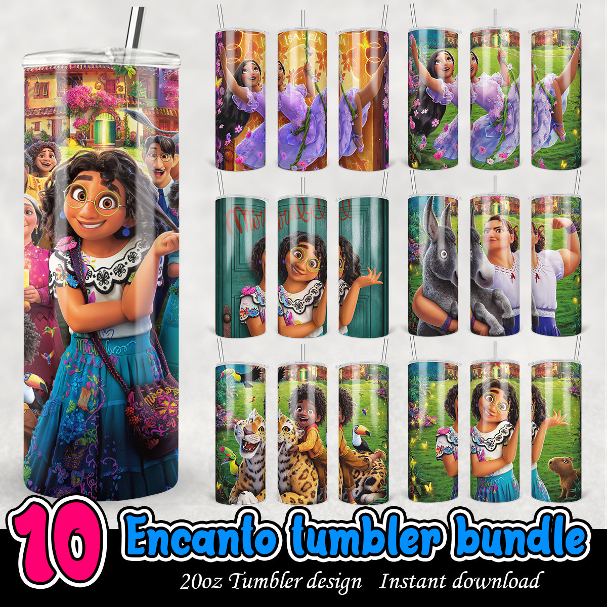 Encanto tumbler bundle, Disney Encanto 20oz tumbler bundle