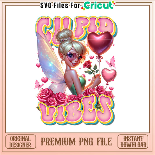 Enchanting Cupid Vibes PNG Illustration for Valentine's Decor