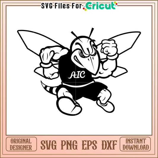 Energetic Hornet Mascot SVG Graphic, Perfect for Cricut Projects and Crafts