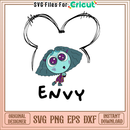 Envy SVG Cute Cartoon Girl Design