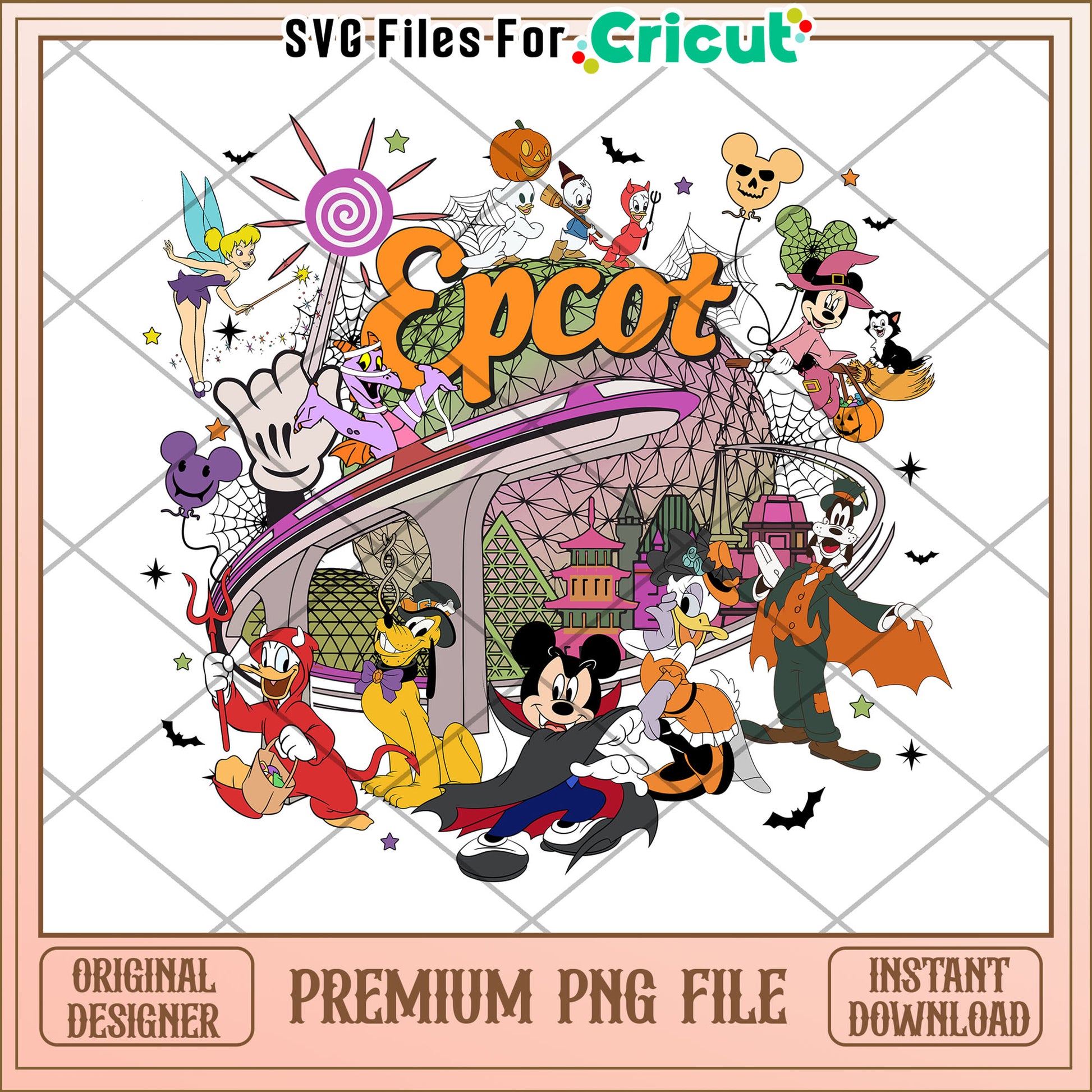 Epcot mickey design png, halloween cartoon png, trick or treat png