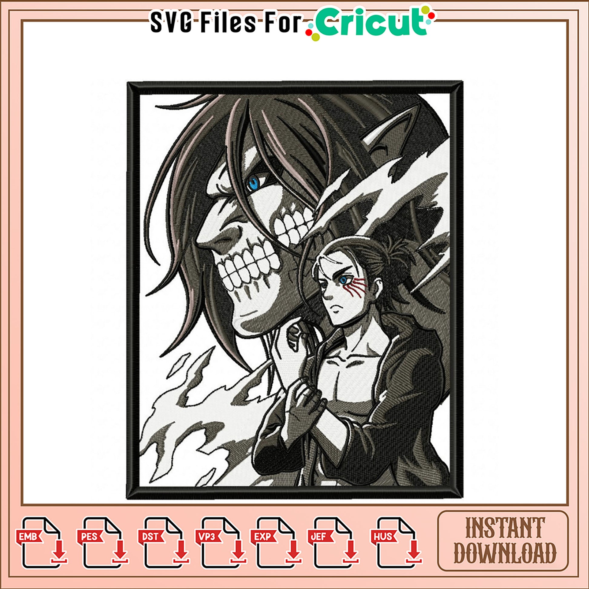 Epic Embroidery Design of Heroic Fantasy Characters