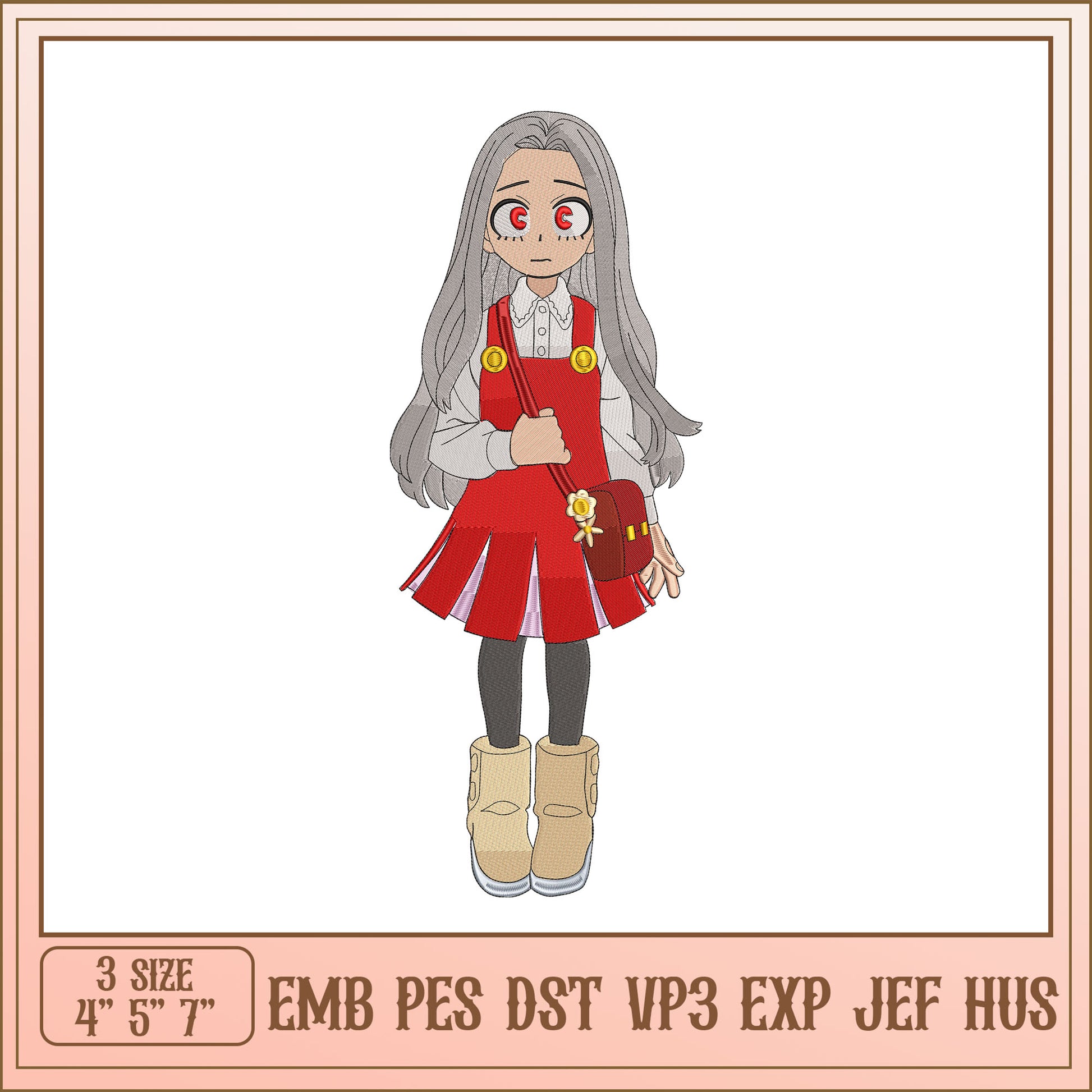 Eri My Hero Academia Embroidery Design