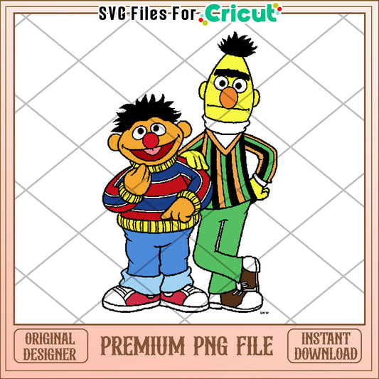 Ernie and bert png, sesame street​ png, sesame workshop​ png