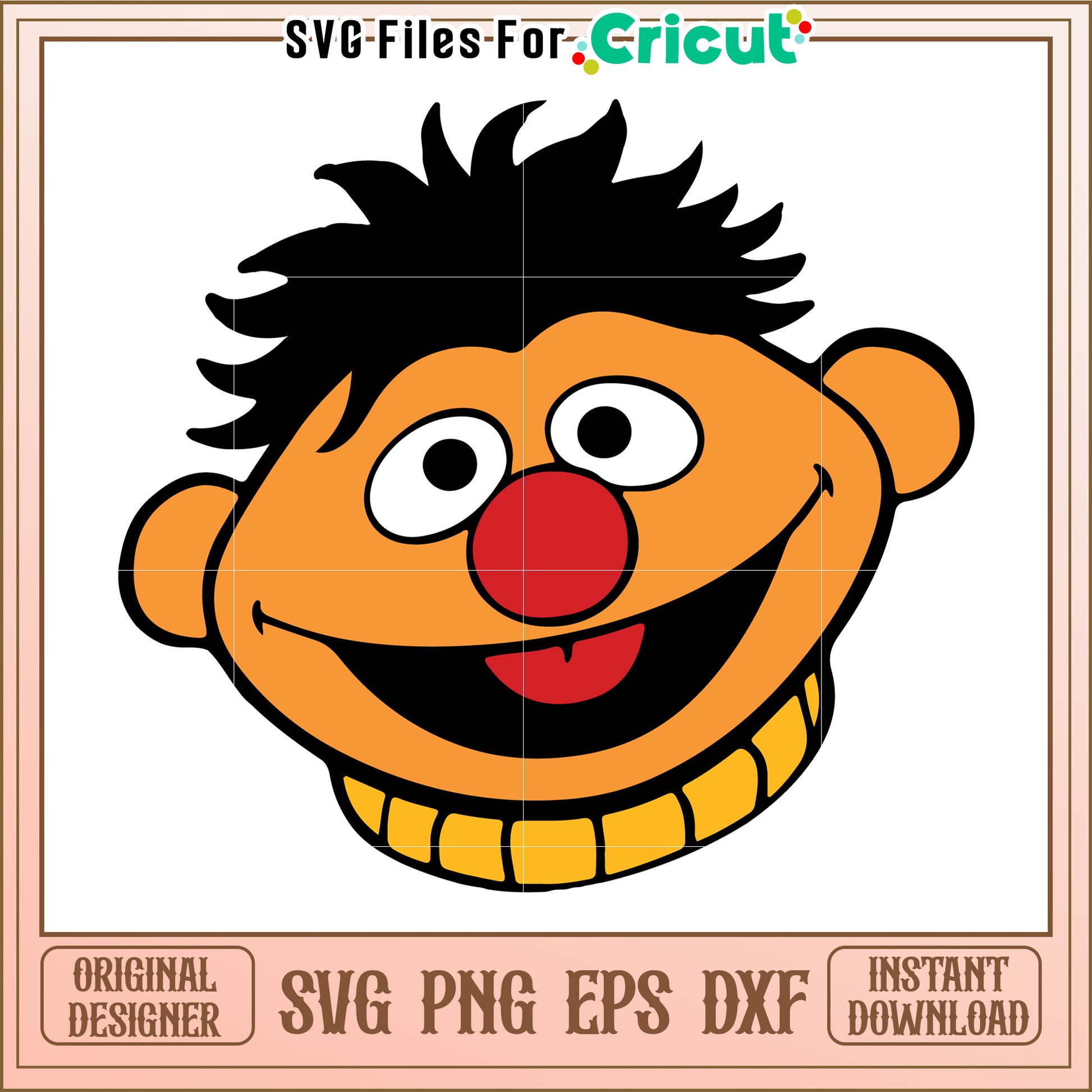 Ernie character design svg, sesame street svg, sesame cartoon svg (2)