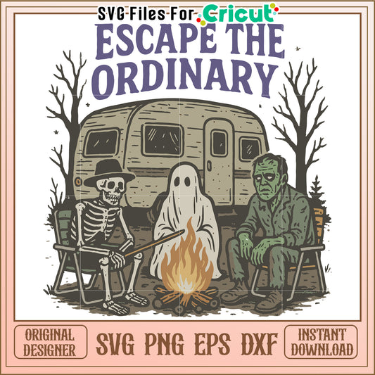 Escape the ordinary svg, halloween movies svg, halloween toys svg