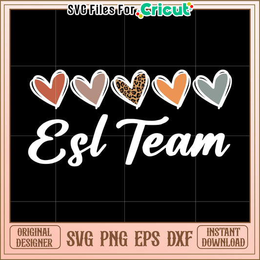 Esl Team SVG Cut File Design Download