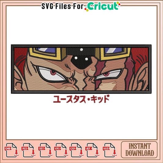 Eustass Kid Embroidery Design Instant Download