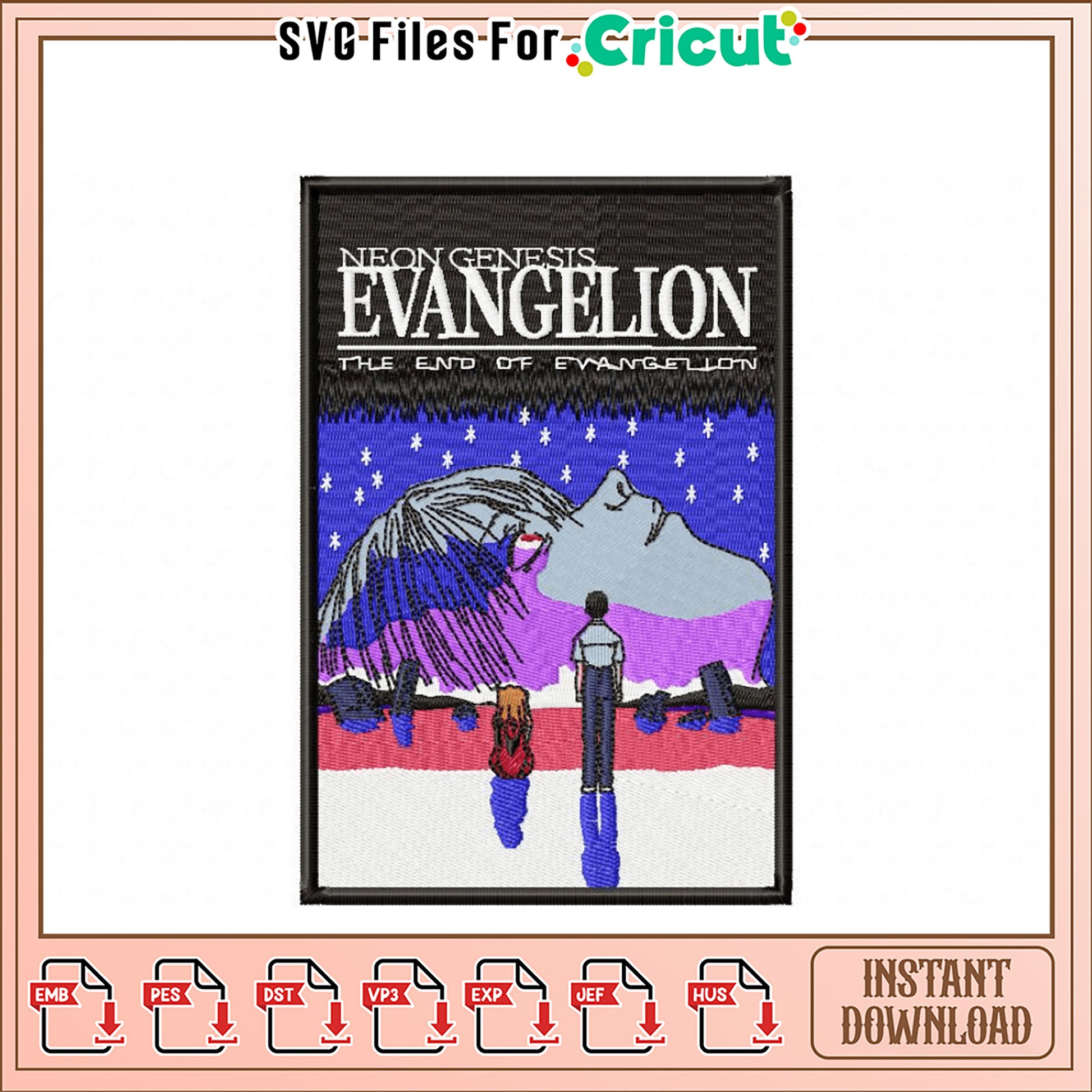Evangelion Embroidery Design Instant Download