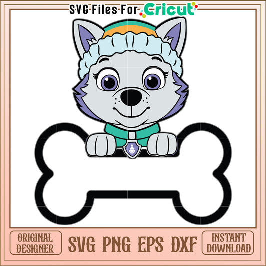 Everest dog design svg, paw patrol cartoon svg, rescue dogs svg