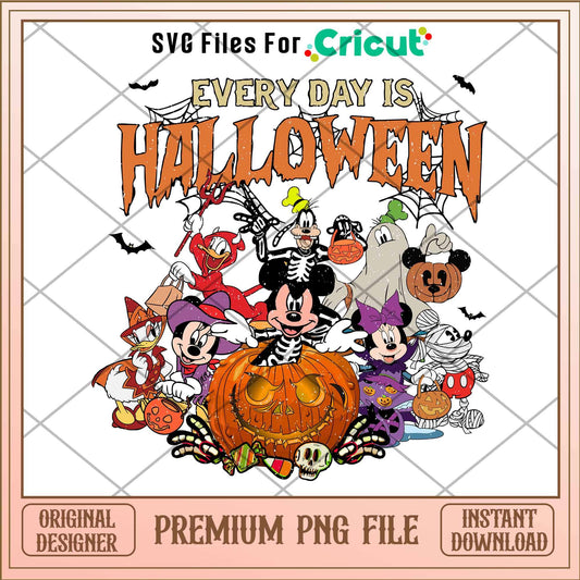 Every Day Is Halloween mouse and friends png, Disney characters png, Digital Download