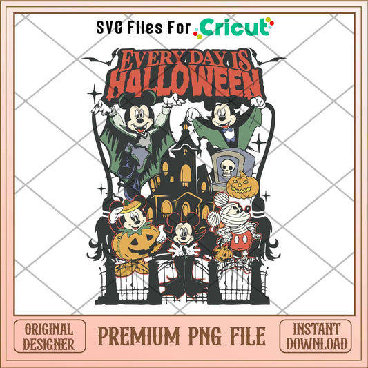 Every Day Is Halloween png, Disney characters png, Digital Download