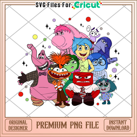 Everyday is full of emotions png, inside out characters png