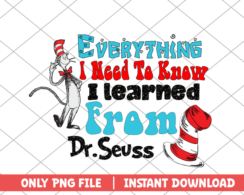 Everything I need to know I learned from dr.seuss png 