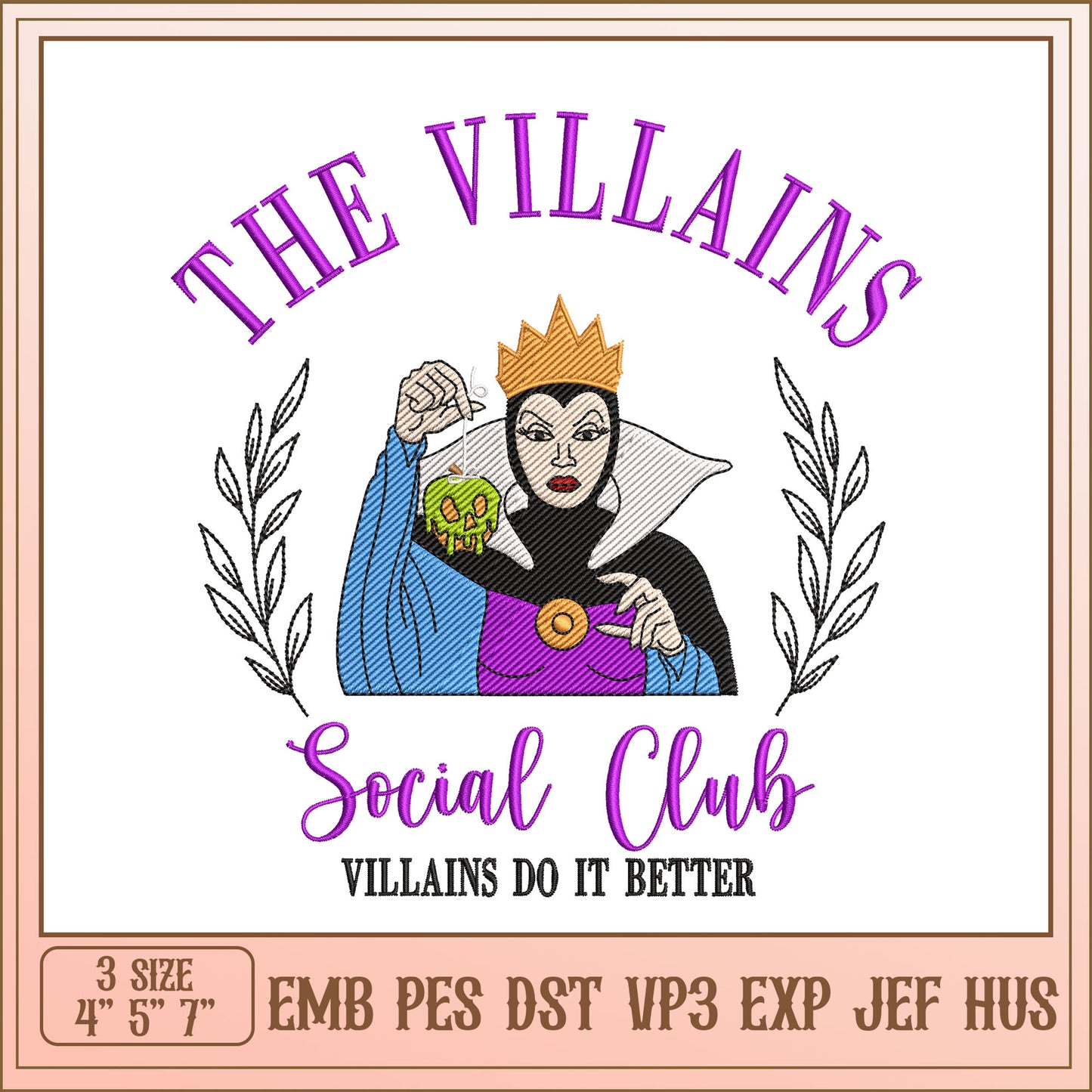 Evil Queen Embroidery Design