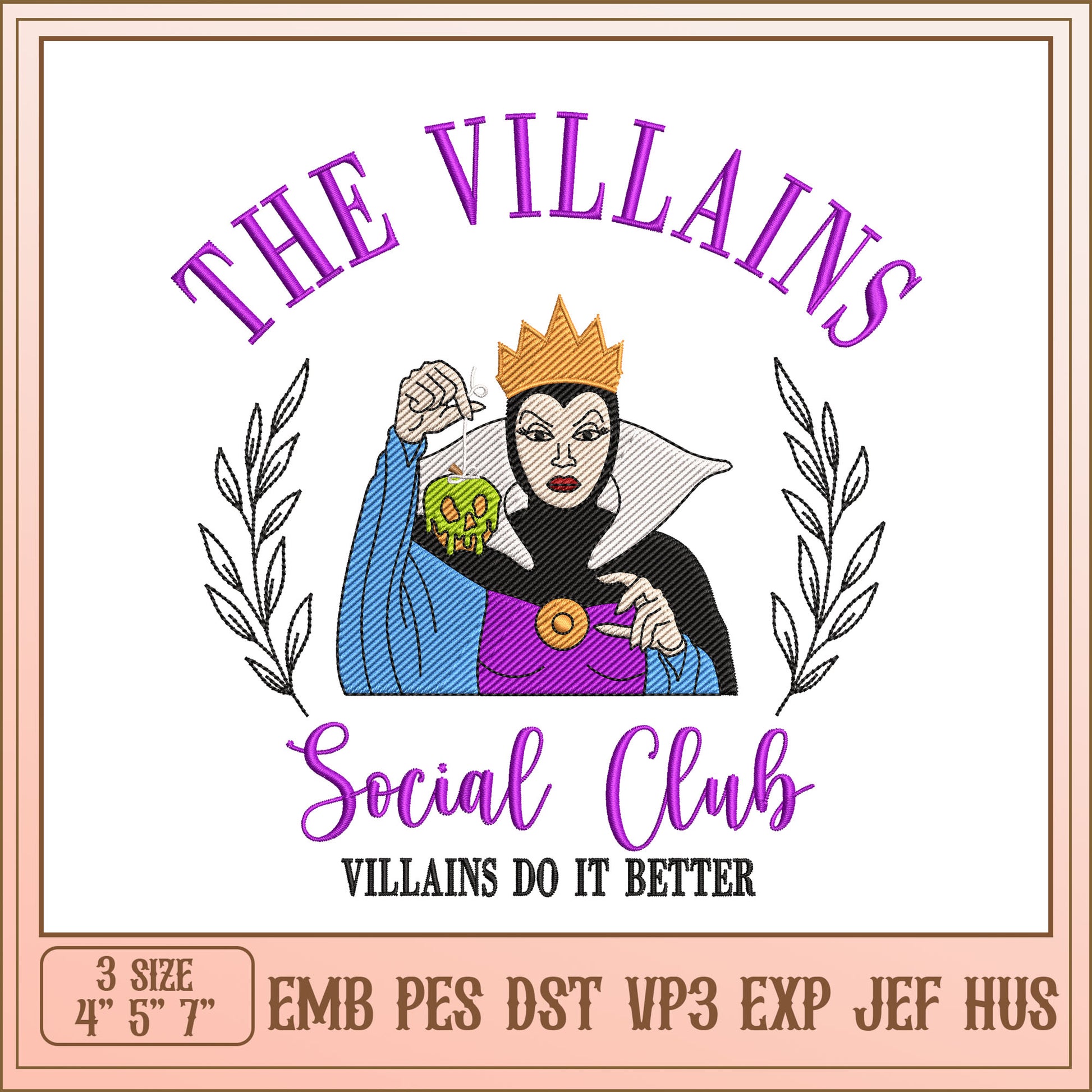 Evil Queen Embroidery Design
