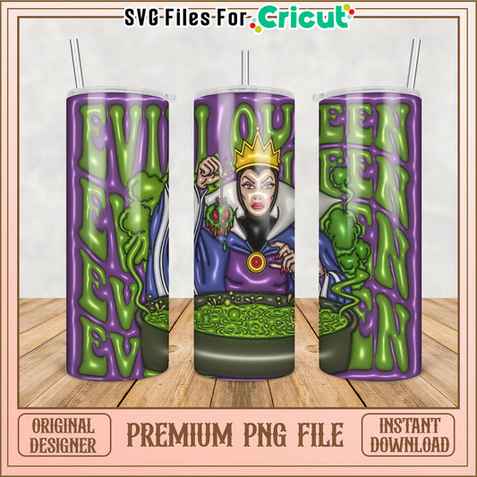 Evil Queen Tumbler PNG Sublimation