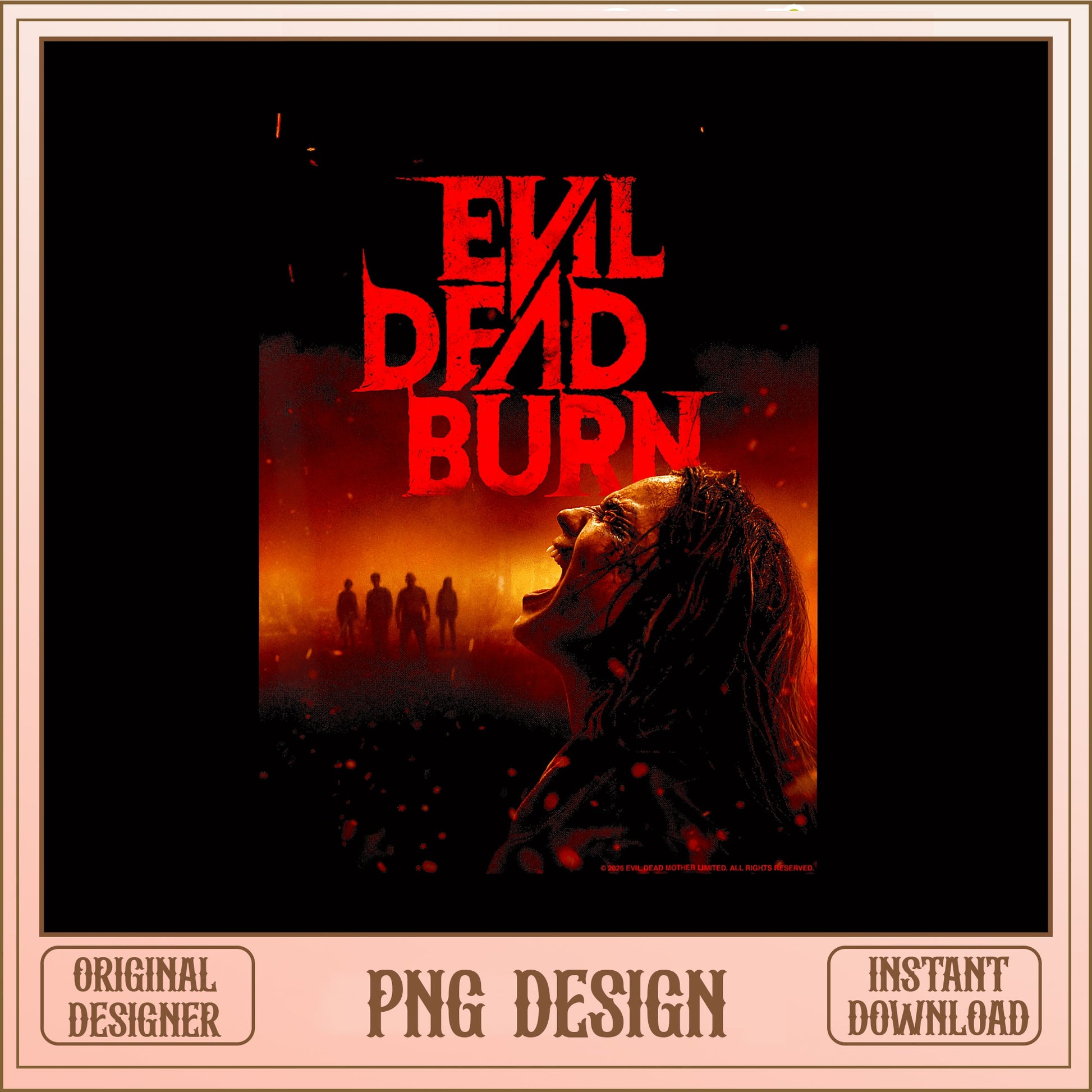 Evil Dead Burn PNG, Horror Movie Design, Halloween PNG