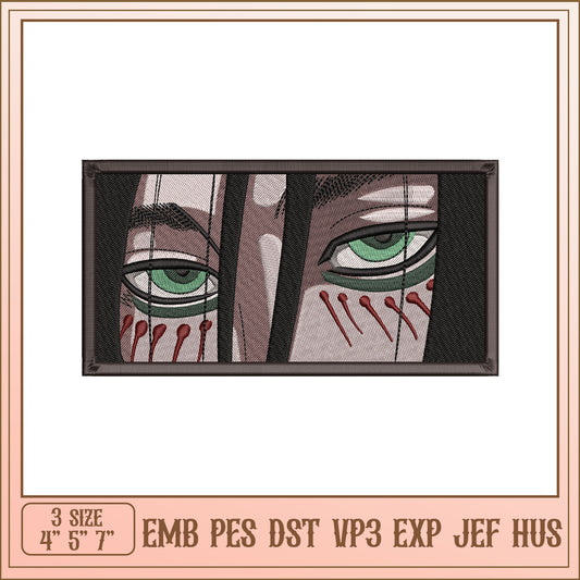 Eyes Embroidery Design 3 Sizes EMB PES DST
