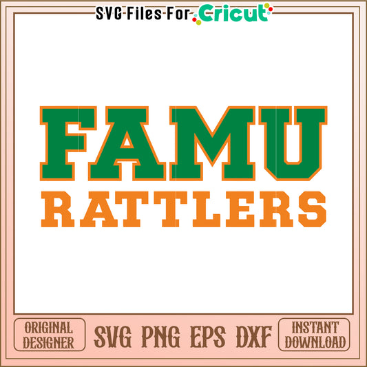 FAMU Rattlers SVG Design for Cricut, Perfect for Custom Apparel Projects