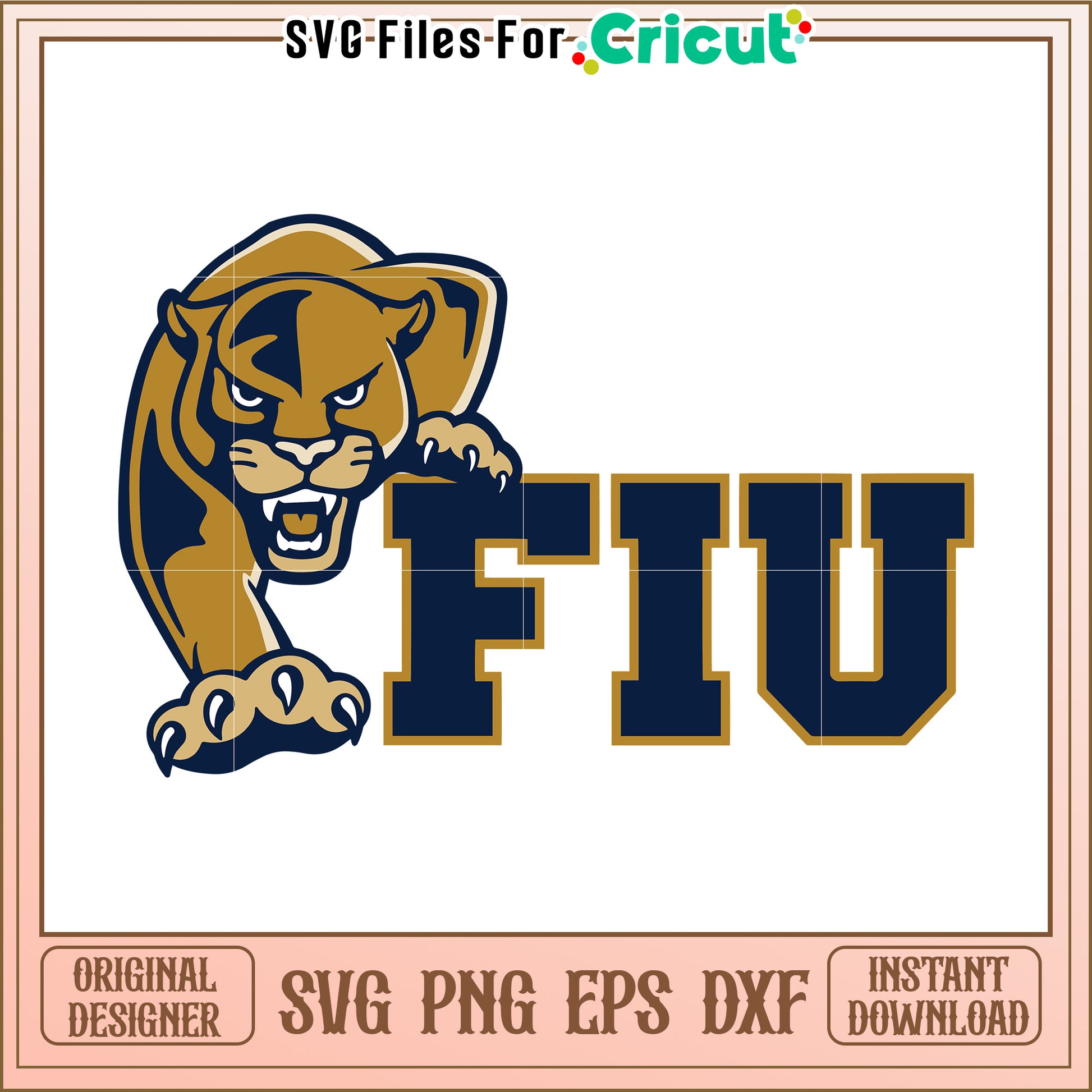 FIU Panther SVG Cut File for Cricut, Perfect for Team Spirit Projects