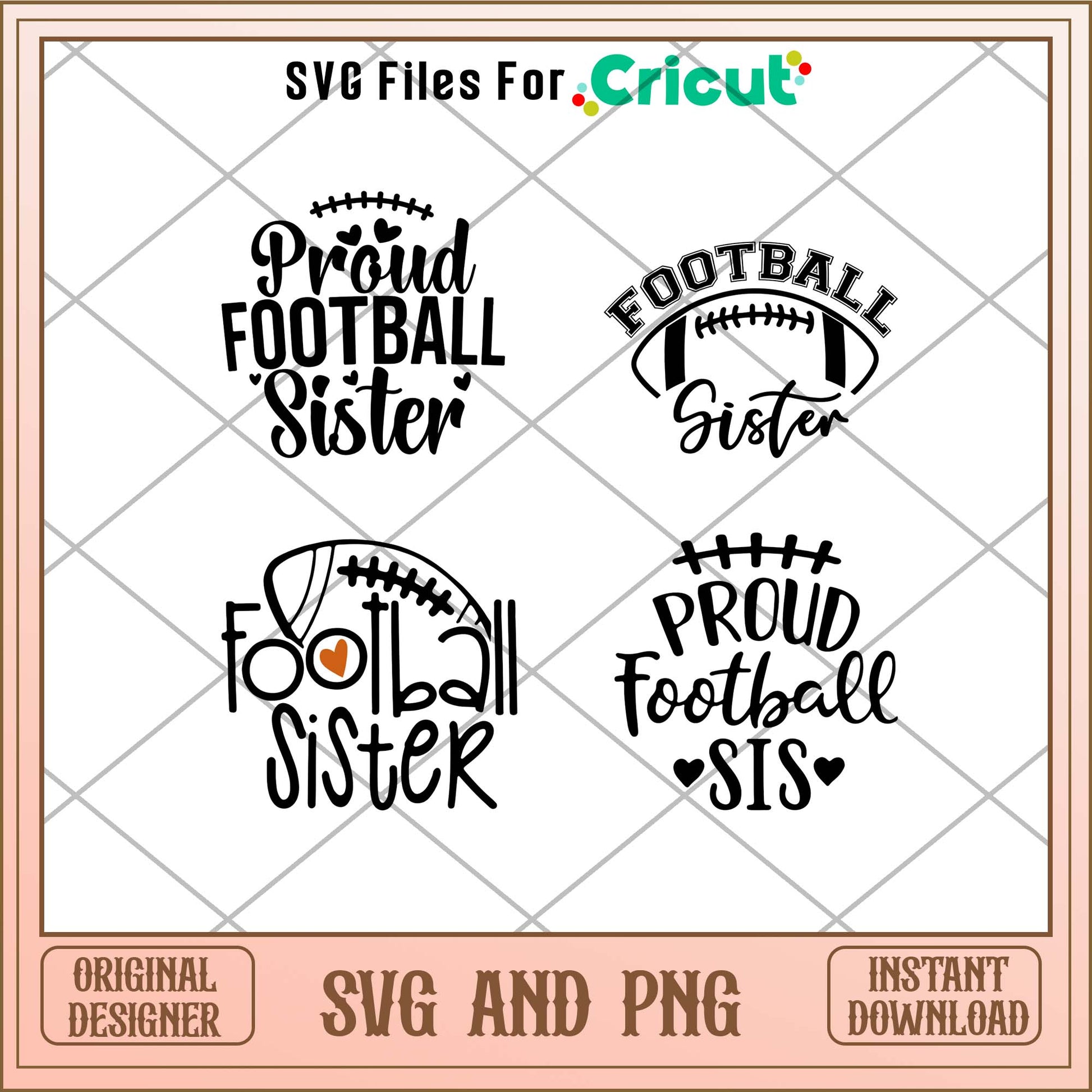Football Sisters svg bundle, football art svg bundle - Svgfileforcricut