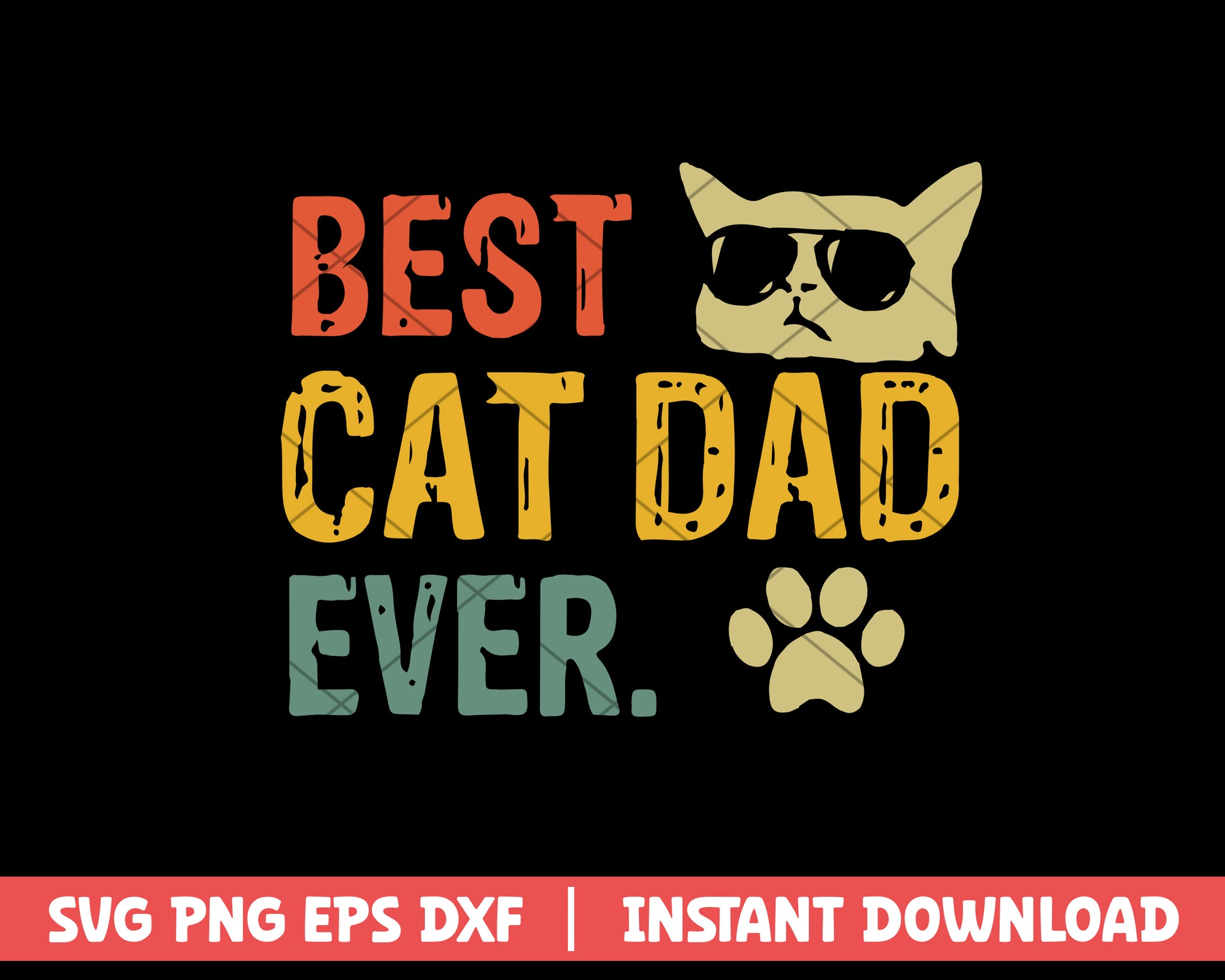 Best Cat Dad Ever svg