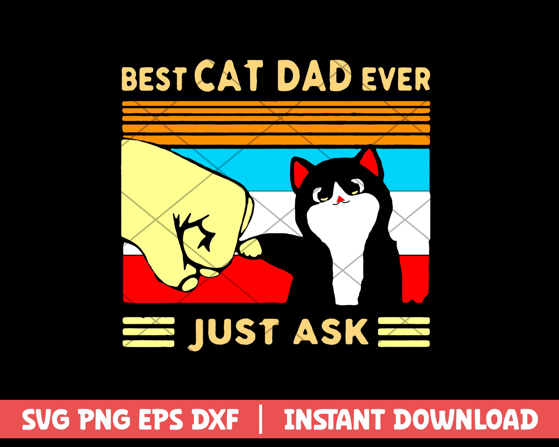 Best cat dad ever svg, cat dad svg