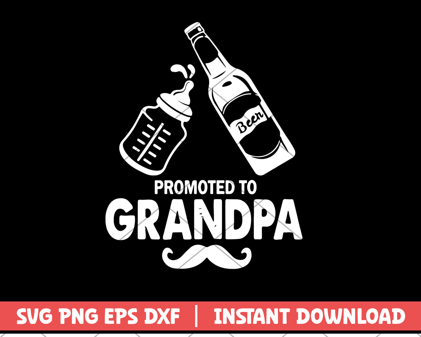 Promoted to grandpa svg