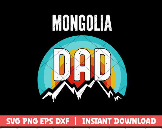 Mongolia dad svg, Fathers day svg