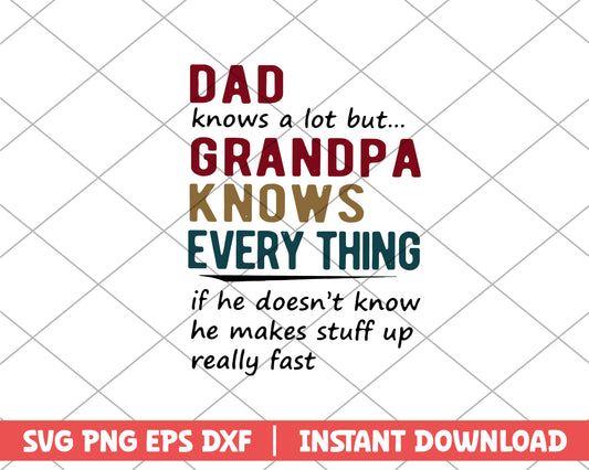  Dad Knows A Lot But Grandpa Knows Ever svg