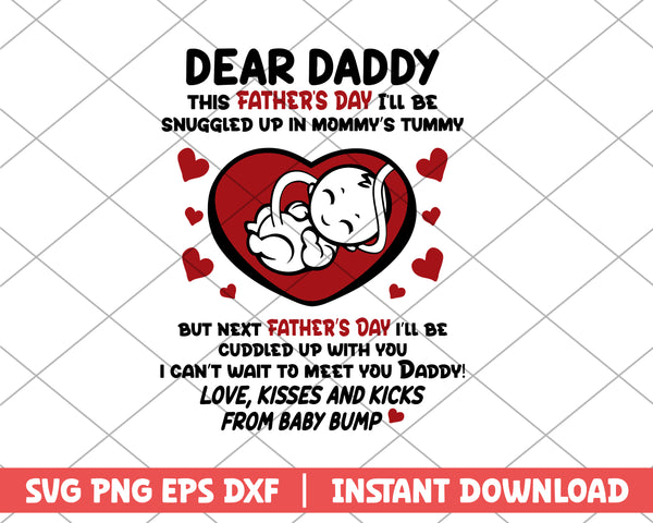 Dear Daddy From The Bump svg