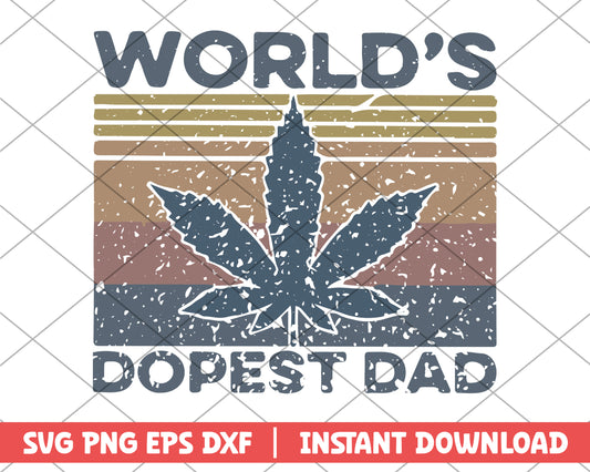 World's Dopest Dad Vintage 2023  svg  