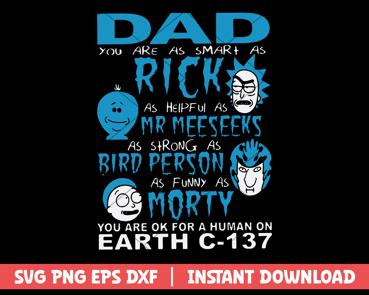 Dad Rick And Morty Svg, Father's Day svg