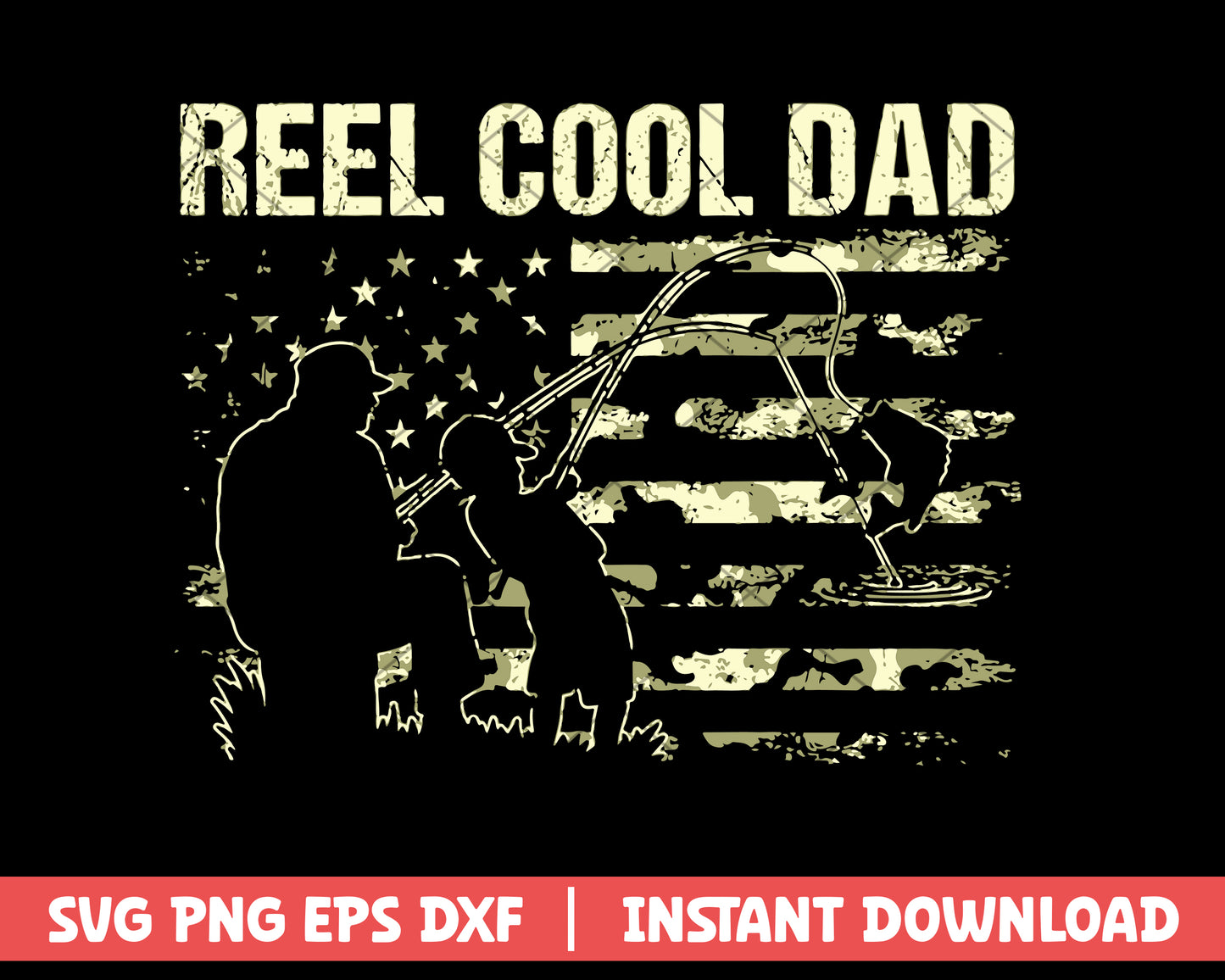 reel cool dad Svg, Father's Day svg  