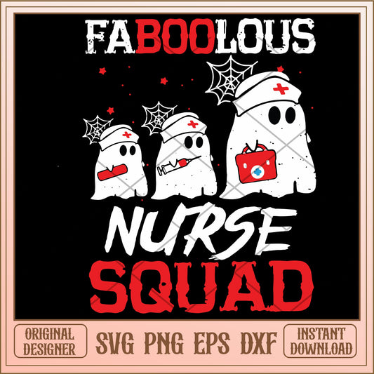 Faboolous nurse squad svg, halloween characters svg, digital download