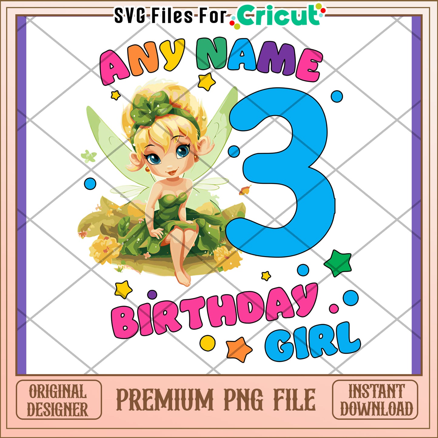 Fairy Birthday Girl PNG 3rd Birthday