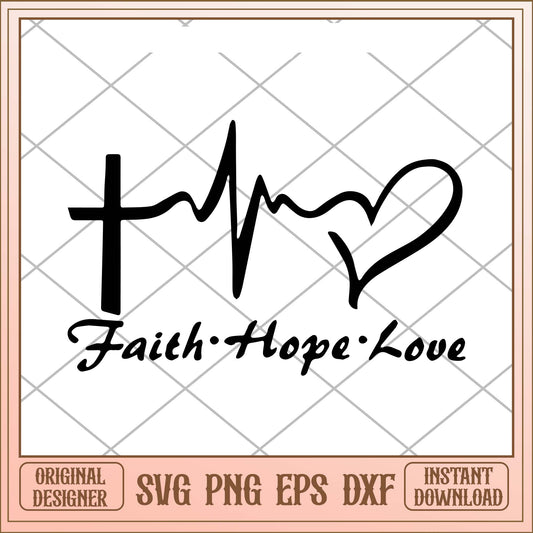 Faith hope love svg, Heartbeat love quotes svg bundle, Love svg bundle