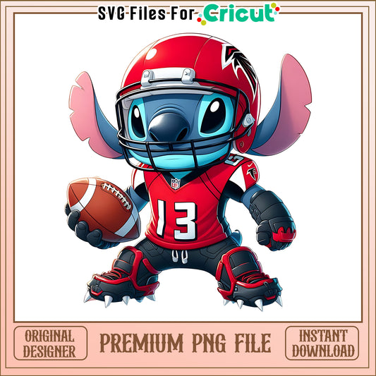 Falcons Stitch and rugby ball png, Atlanta Falcons png, NFL png
